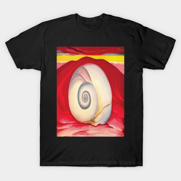 Red Hill And White Shell by Georgia O'Keeffe T-Shirt by QualityArtFirst